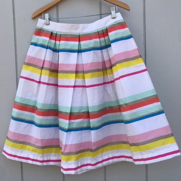 Kate Spade Ribbon Cape Rainbow Stripe Skirt - Picture 4 of 6